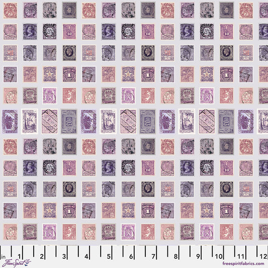 Eclectic Elements Palette - Purple Stamps - Purple - by Tim Holtz with FreeSpirit Fabrics