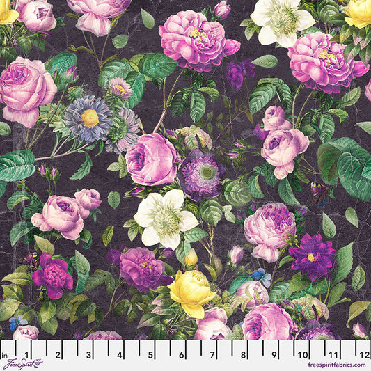 Eclectic Elements Palette - Flower Shop - Purple (Half Yard Cut) - by Tim Holtz with FreeSpirit Fabrics