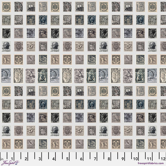 Eclectic Elements - Charcoal Stamps - by Tim Holtz with FreeSpirit Fabrics
