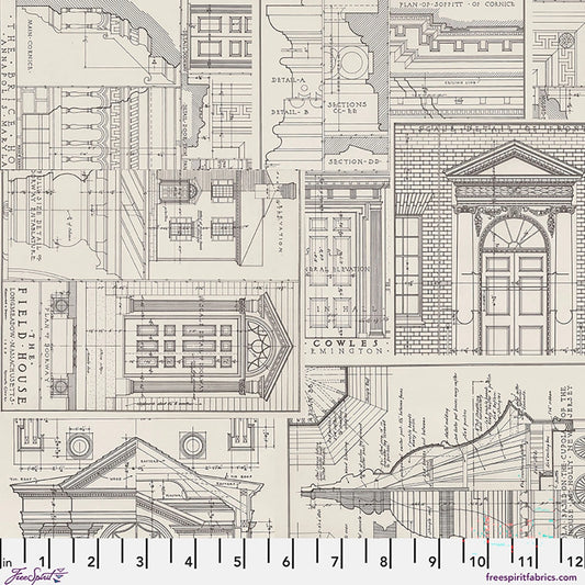 Eclectic Elements Palette Charcoal - Schematic - by Tim Holtz with FreeSpirit Fabrics