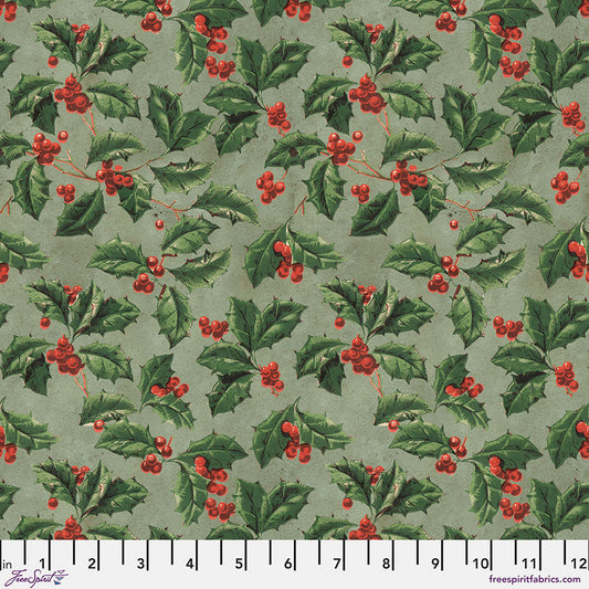 Eclectic Elements Palette Seasonal - Christmas Holly (Half Yard Cut) - by Tim Holtz with FreeSpirit Fabrics
