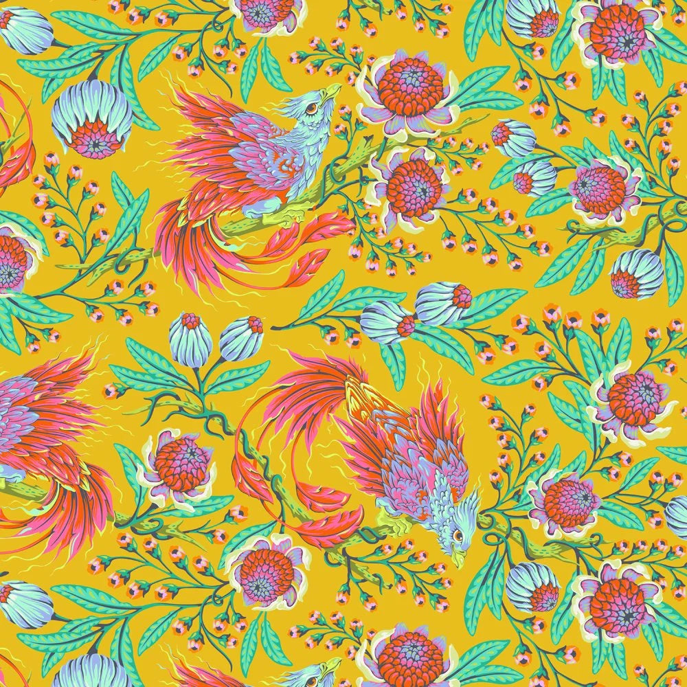 Legendary - Hot Wings in Dandelion - by Tula Pink with FreeSpirit Fabrics
