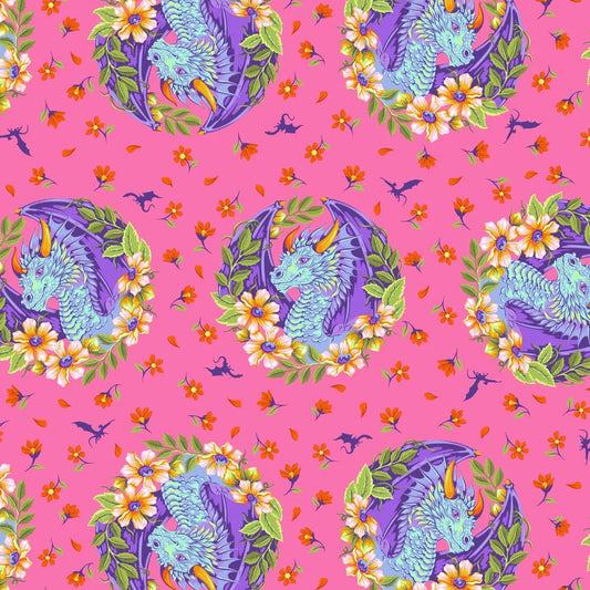 Legendary - Dragon Ball She in Sugarplum - by Tula Pink with FreeSpirit Fabrics