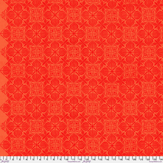 Grace Fabric - Curious - Tangerine (Half Yard Cut) by Valori Wells with Free Spirit