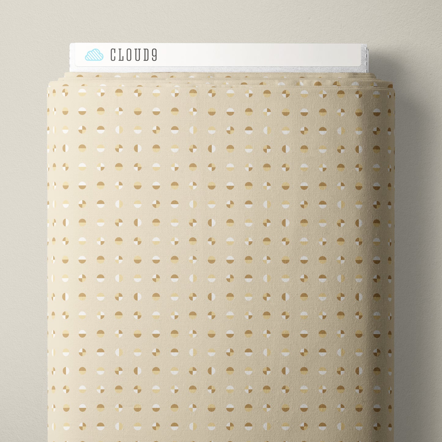 Liberty - Cream Circular - Frank Lloyd Wright designs with Cloud 9 Organic Fabrics