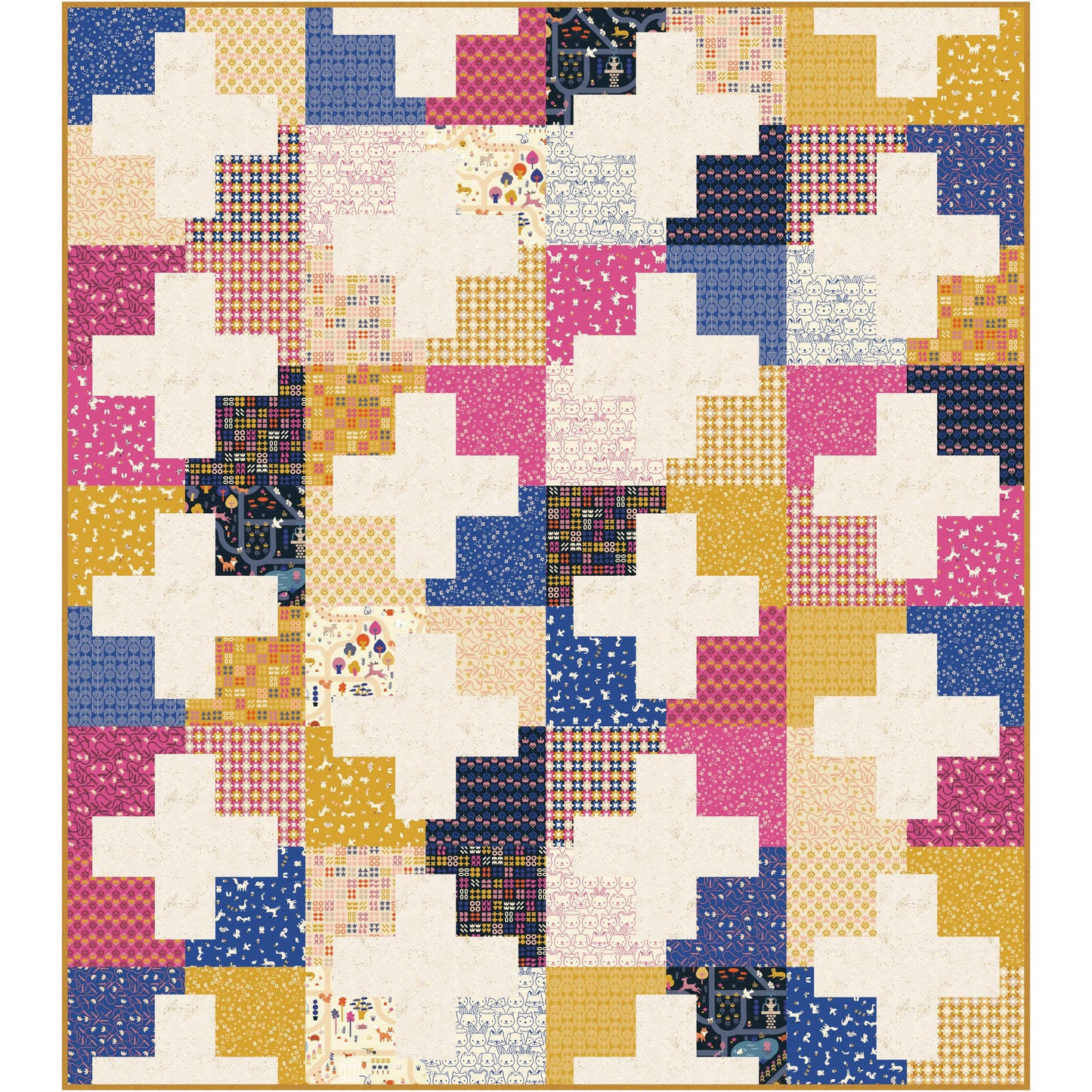 Plus Pop Quilt Kit – Featuring Woodland Park by Rashida Coleman-Hale