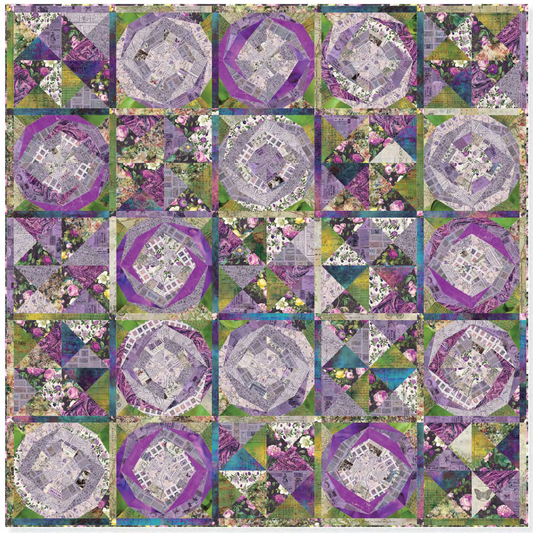 Purple Haze – Digital Quilt Top (Eclectic Elements Palette Purple by Tim Holtz)