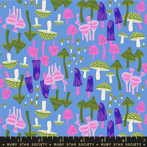 Hello Alice - Mushroom Land - Lindley Blue - by Sarah Watts for Ruby Star Society
