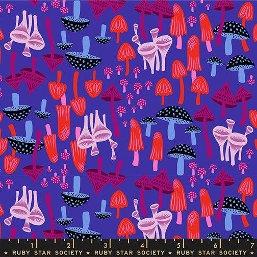 Hello Alice - Mushroom Land - Blacklight - by Sarah Watts for Ruby Star Society