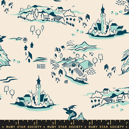 Fireglow - Mountain Town in Frost - by Ruby Star Society with Moda Fabrics