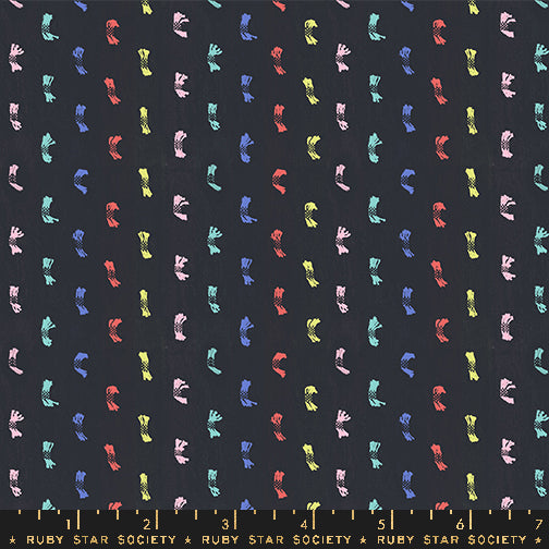 Warp & Weft Ooh Lucky Yarn Dyed Woven - Flicker | Soft Black Multi (Half Yard Cut) by Alexia Abegg with Ruby Star Society