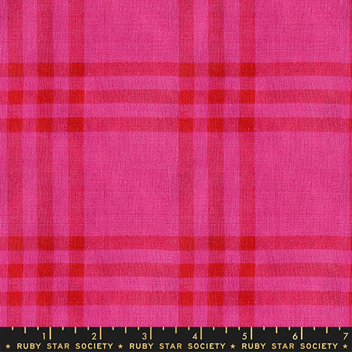 Warp & Weft Mystic Fable - Horizon Plaid in Pink - by Alexia Marcelle Abegg with Ruby Star Society