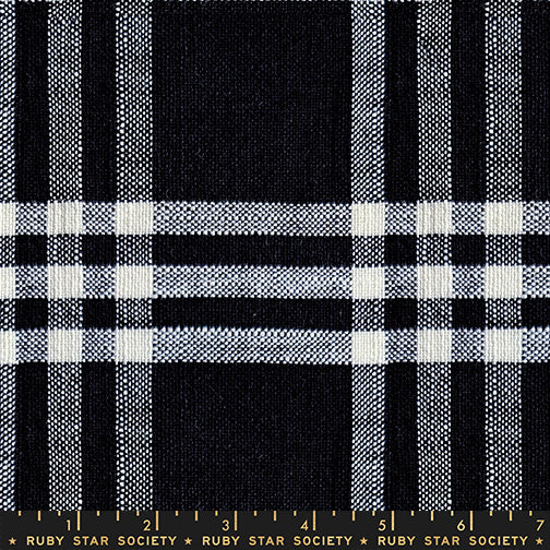 Warp & Weft Mystic Fable - Horizon Plaid Chore Coat in Black - by Alexia Marcelle Abegg with Ruby Star Society
