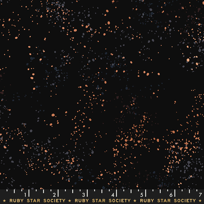 Speckled Metallic Fabric - Black (Half Yard Cut) - by Rashida Coleman Hale with Ruby Star Society