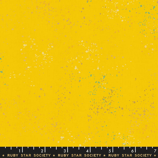 Speckled Metallic Fabric - Sunshine (Half Yard Cut) - by Rashida Coleman Hale with Ruby Star Society