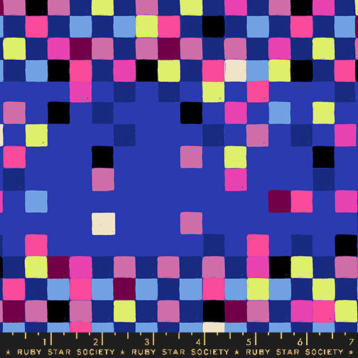 Glow Garden - Pixels - Blacklight (Half Yard Cut) - by Sarah Watts with Ruby Star Society