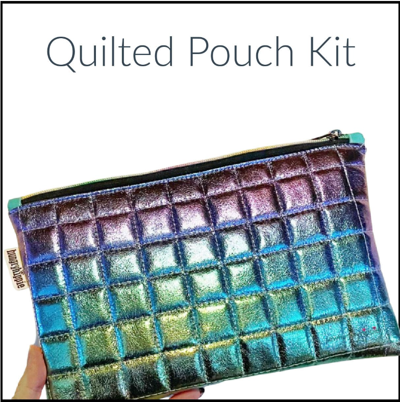 Rainbow Quilted Soft Vinyl Zipper Pouch Kit by Sew Hungry Hippie
