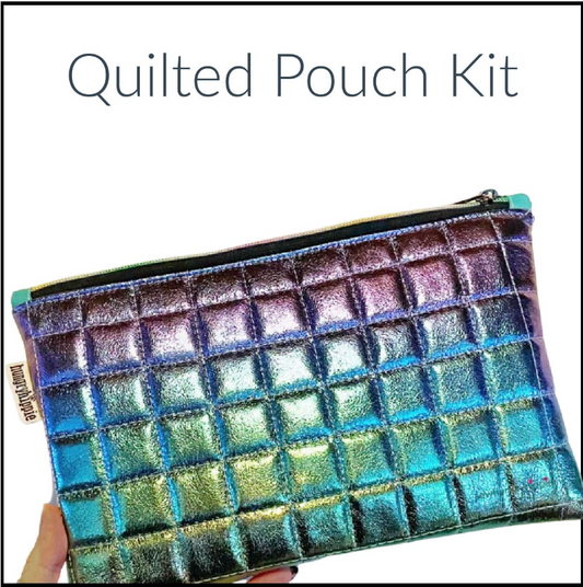 Rainbow Quilted Soft Vinyl Zipper Pouch Kit by Sew Hungry Hippie
