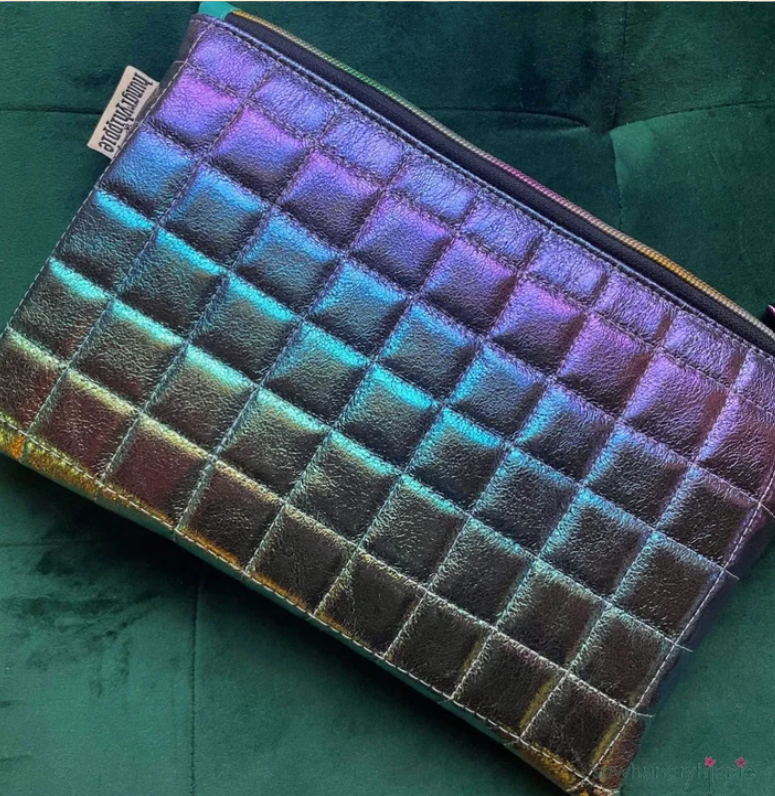 Deep Space Metallic Soft Vinyl – Iridescent Faux Leather for Bag Making by Sew Hungry Hippie