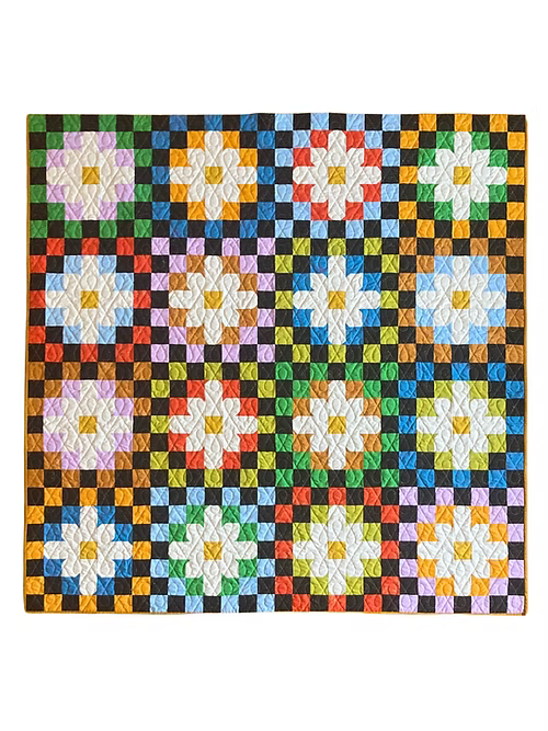 Retro Crochet Quilt Pattern by The Retro Quilter