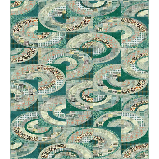 Ripples Quilt Kit – Featuring Teal Palette by Tim Holtz