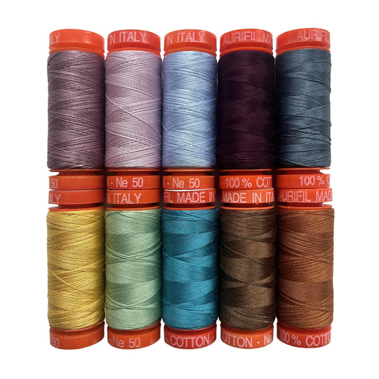 One Layer Away 50wt Thread Collection by Seth Apter for Aurifil