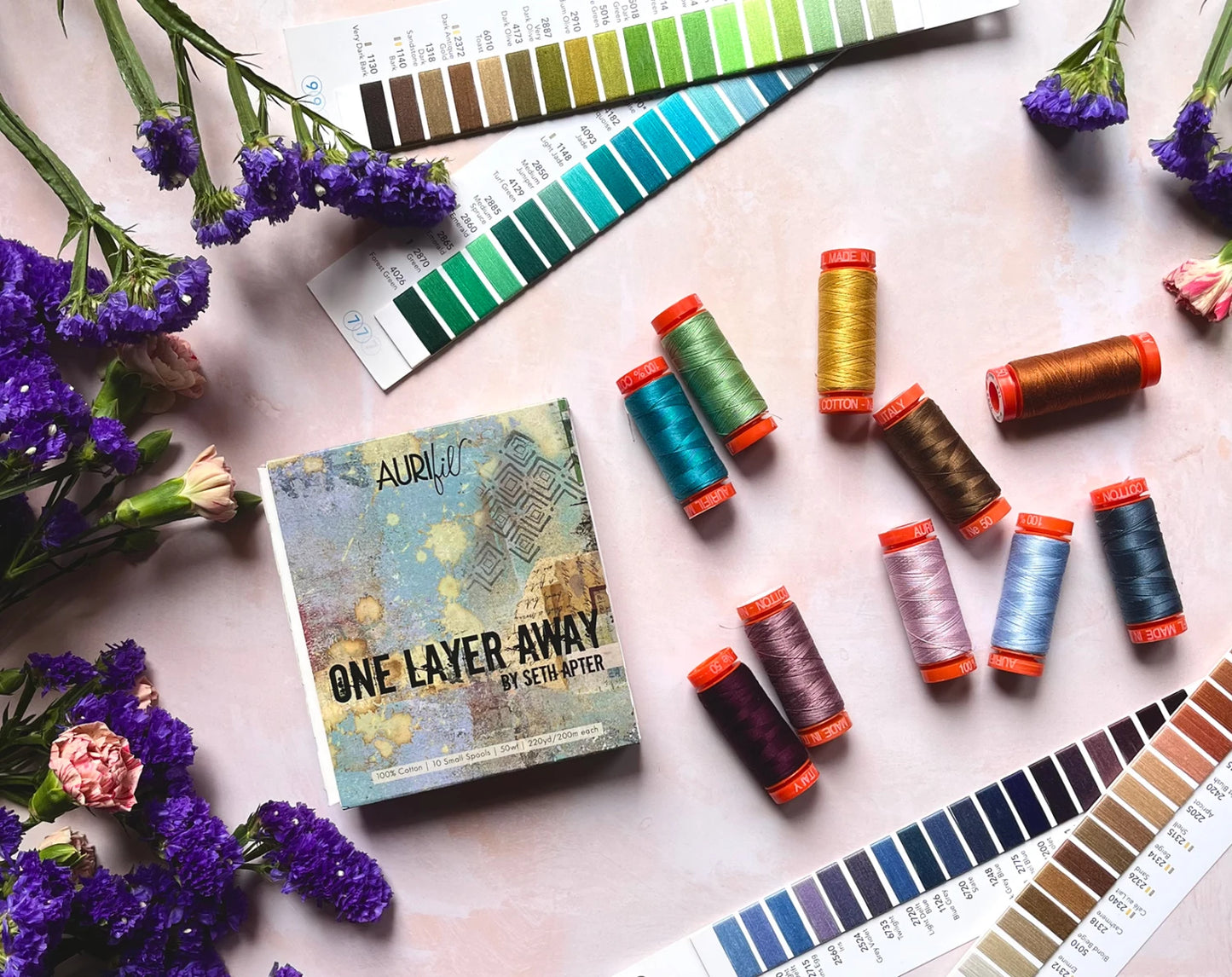One Layer Away 50wt Thread Collection by Seth Apter for Aurifil