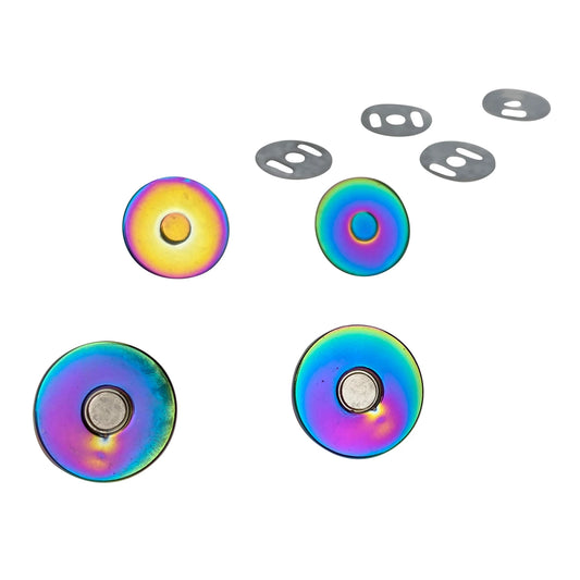 Two Magnetic Snaps 3/4" - Iridescent