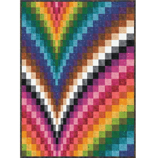 Bargello Wave Quilt Kit – featuring Stonewall Redux by Mx Domestic