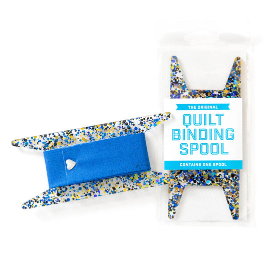 Glitter Binding Spool Blue, Black, & Gold Glitter by Stitch Supply