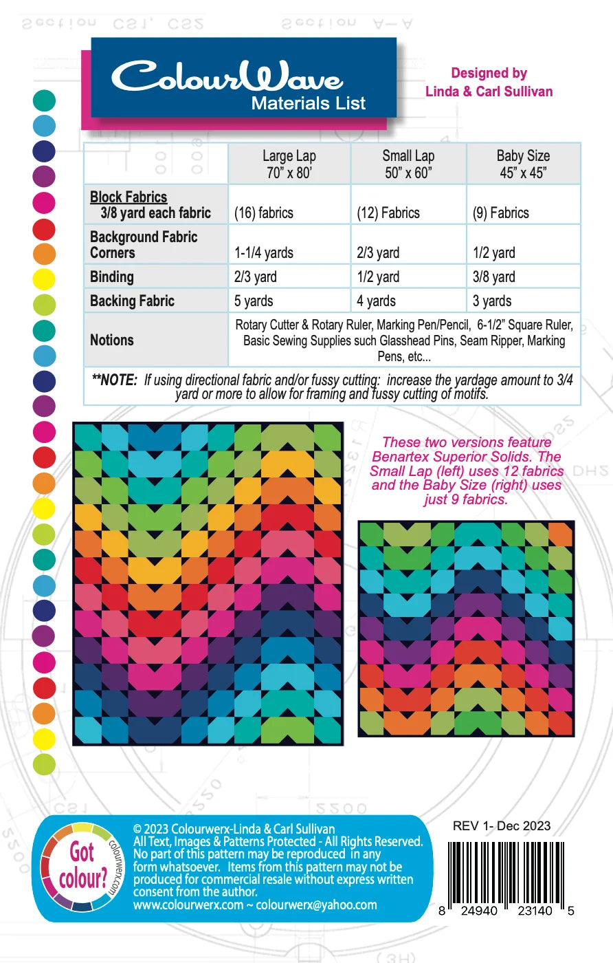 ColourWave Quilt Pattern – by Colourwerx