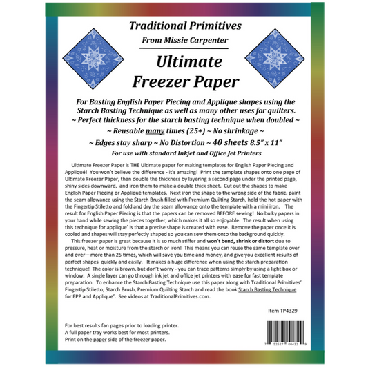 Ultimate Freezer Paper 40 Sheets- Perfect for Foundation Paper Piecing