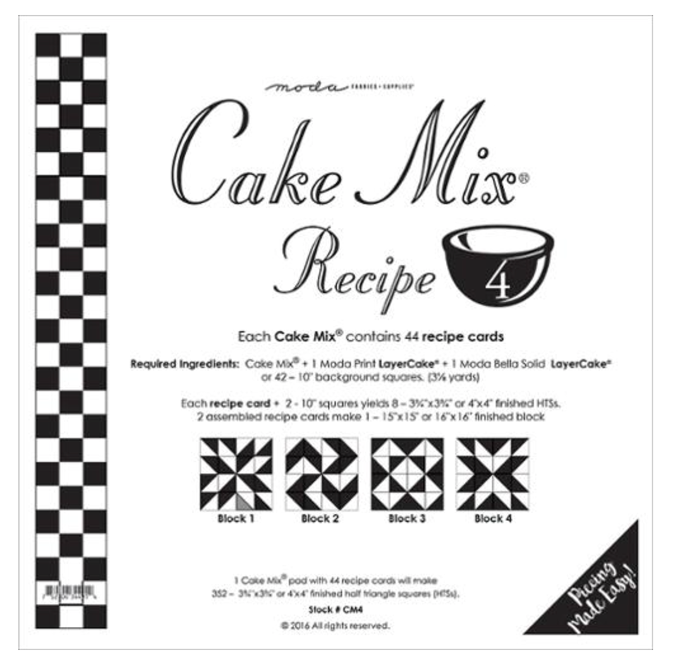 Cake Mix Recipe 4 44ct from Moda