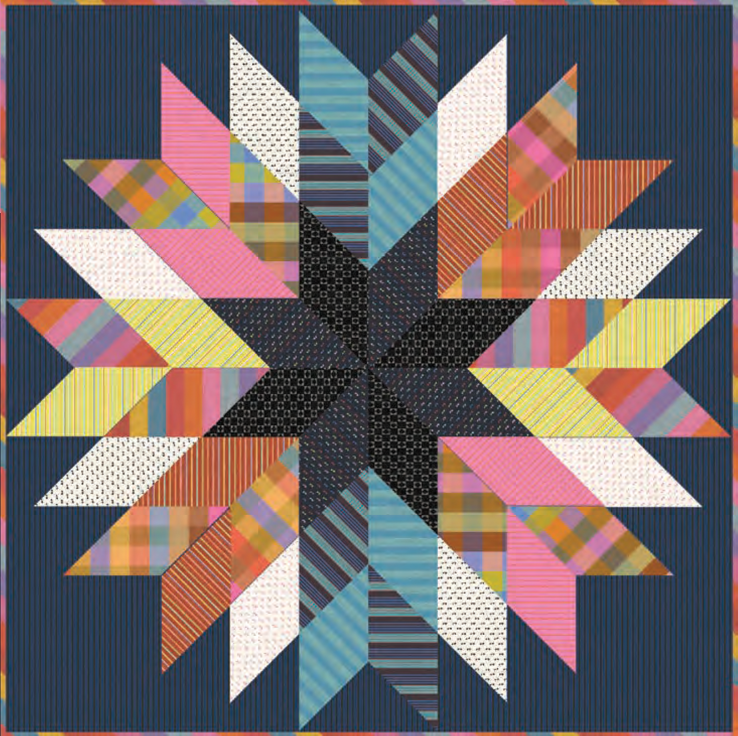 Homestead Star Quilt Kit - 60" x 60" with Warp & Weft Ooh Lucky Lucky Yarn Dyed Woven Cotton by Alexia Abegg