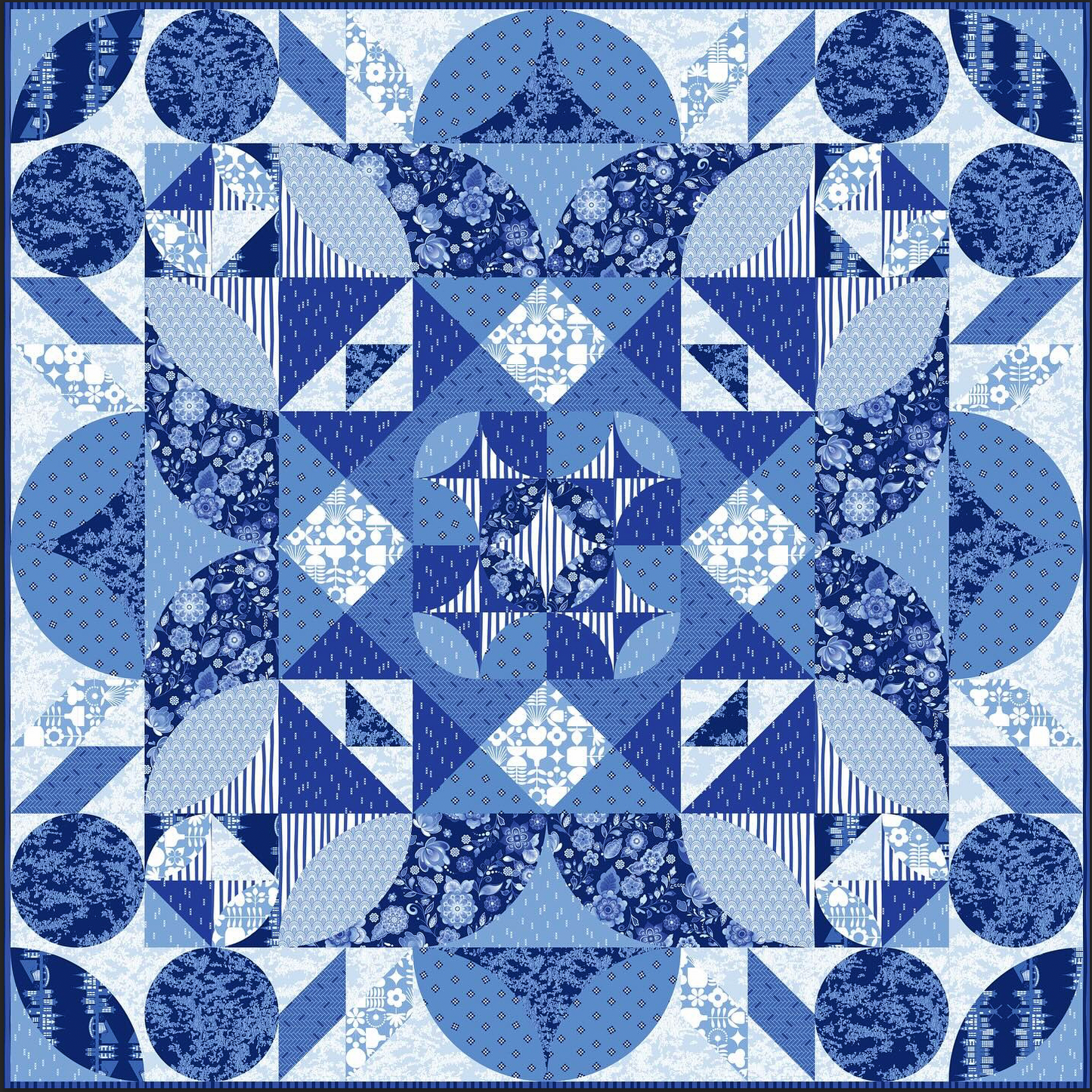 Amsterdam Bloem Quilt Kit – Featuring Amsterdam by Libs Elliott with Andover Fabrics