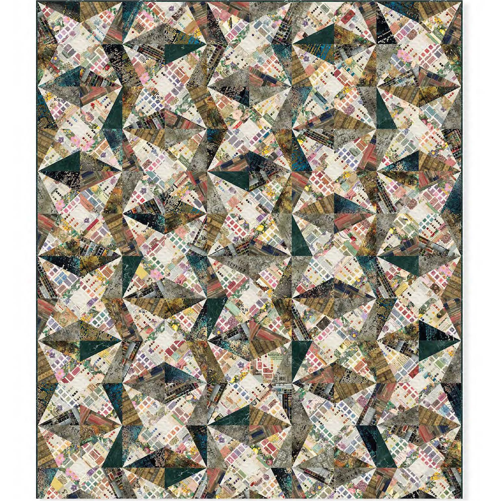 Nebula – Digital Quilt Top (Eclectic Elements Palette Multi by Tim Holtz)