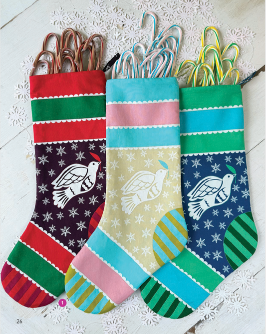 Cozy Christmas - Stocking Panel - by Anna Maria Textiles with Northcott Fabrics