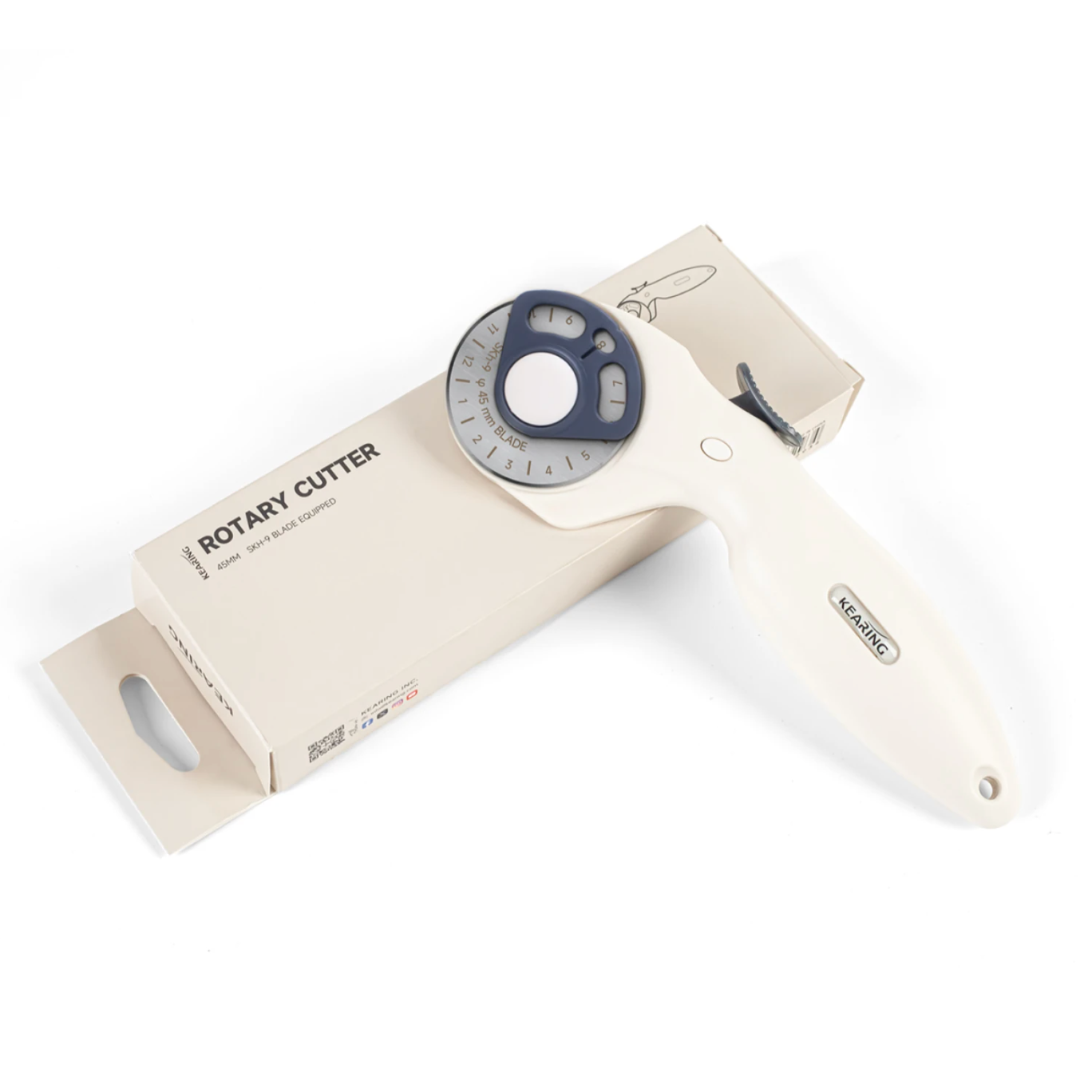 Kearing 45mm Rotary Cutter – Ergonomic Grip + Quick-Change Blade