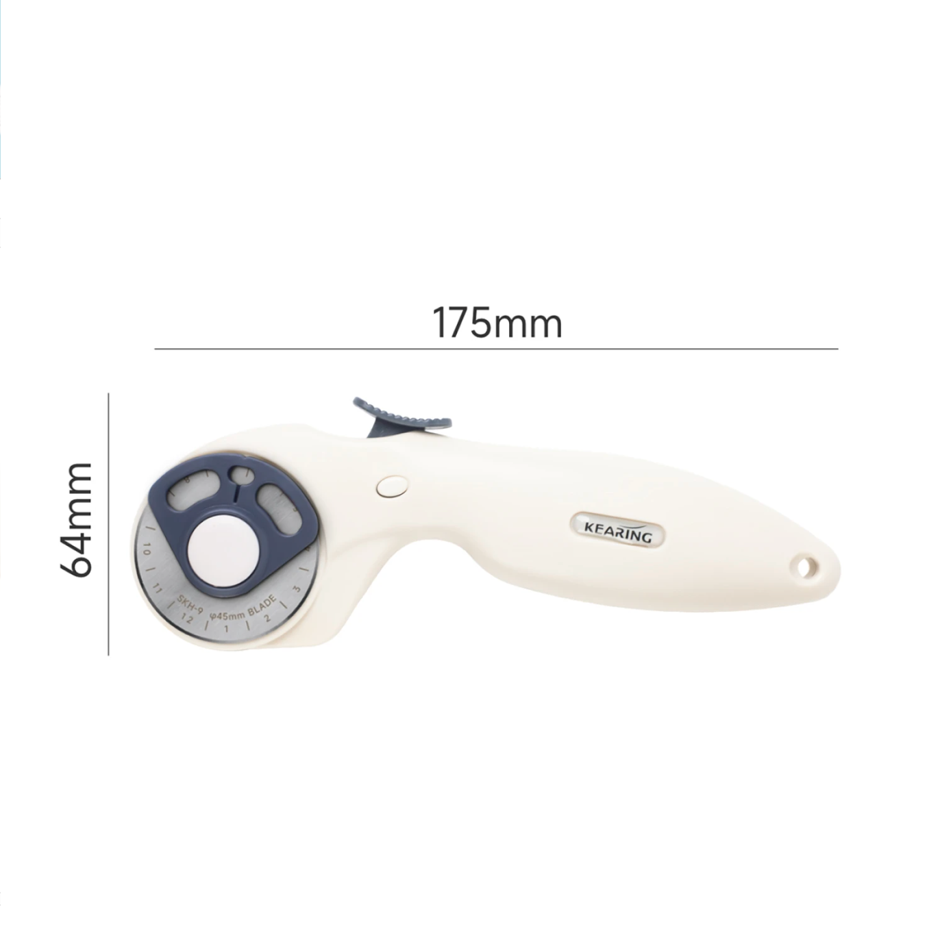 Kearing 45mm Rotary Cutter – Ergonomic Grip + Quick-Change Blade
