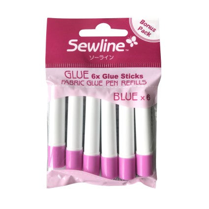 Sewline Water Soluble Glue Refill - 6 Count Blue