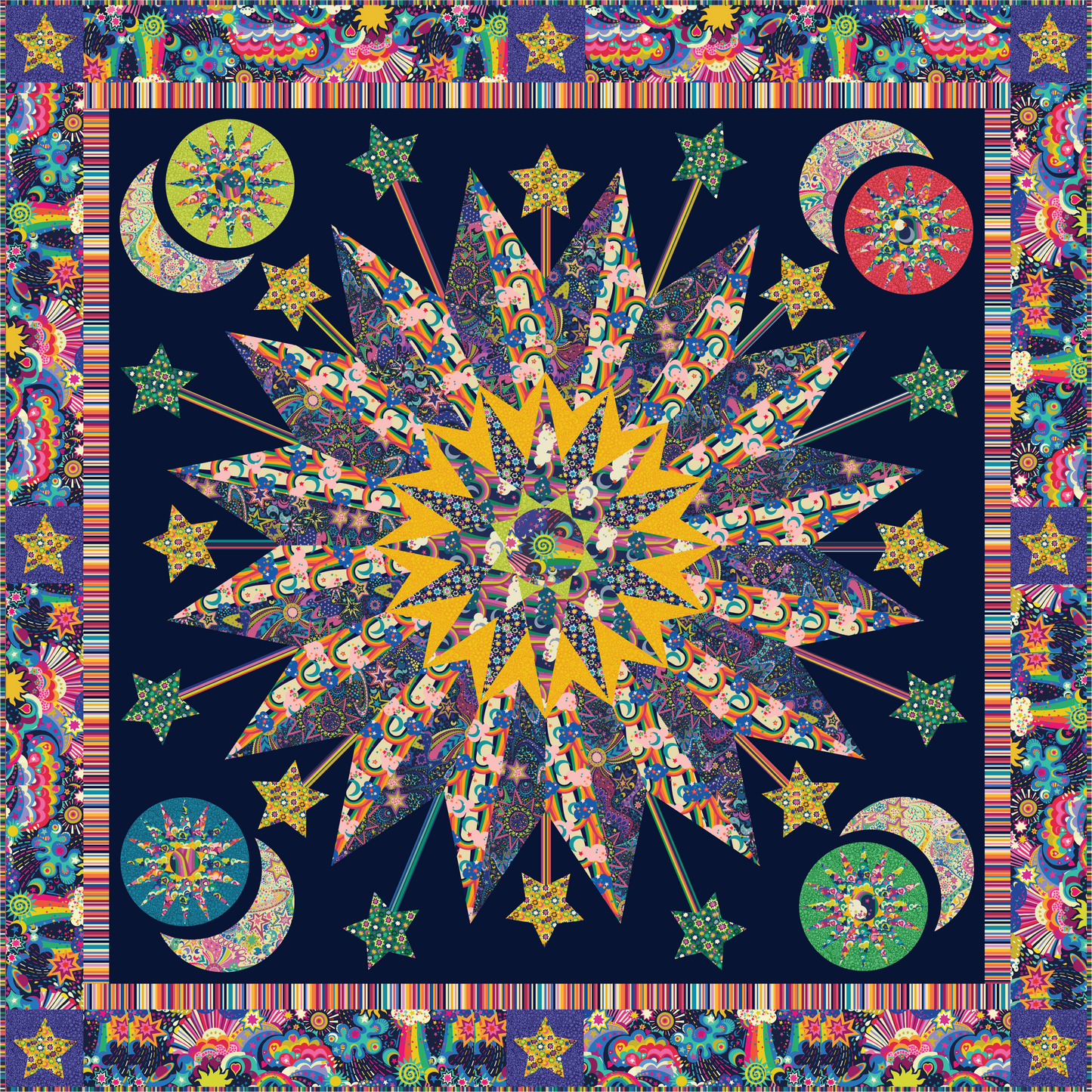 Shooting Star Quilt Kit – Cosmos by Sally Kelly