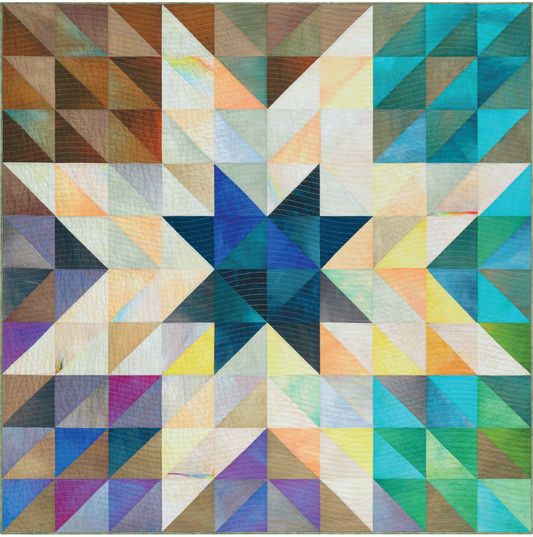 Grand Star Quilt Kit featuring Sky Ombre by Jennifer Sampou