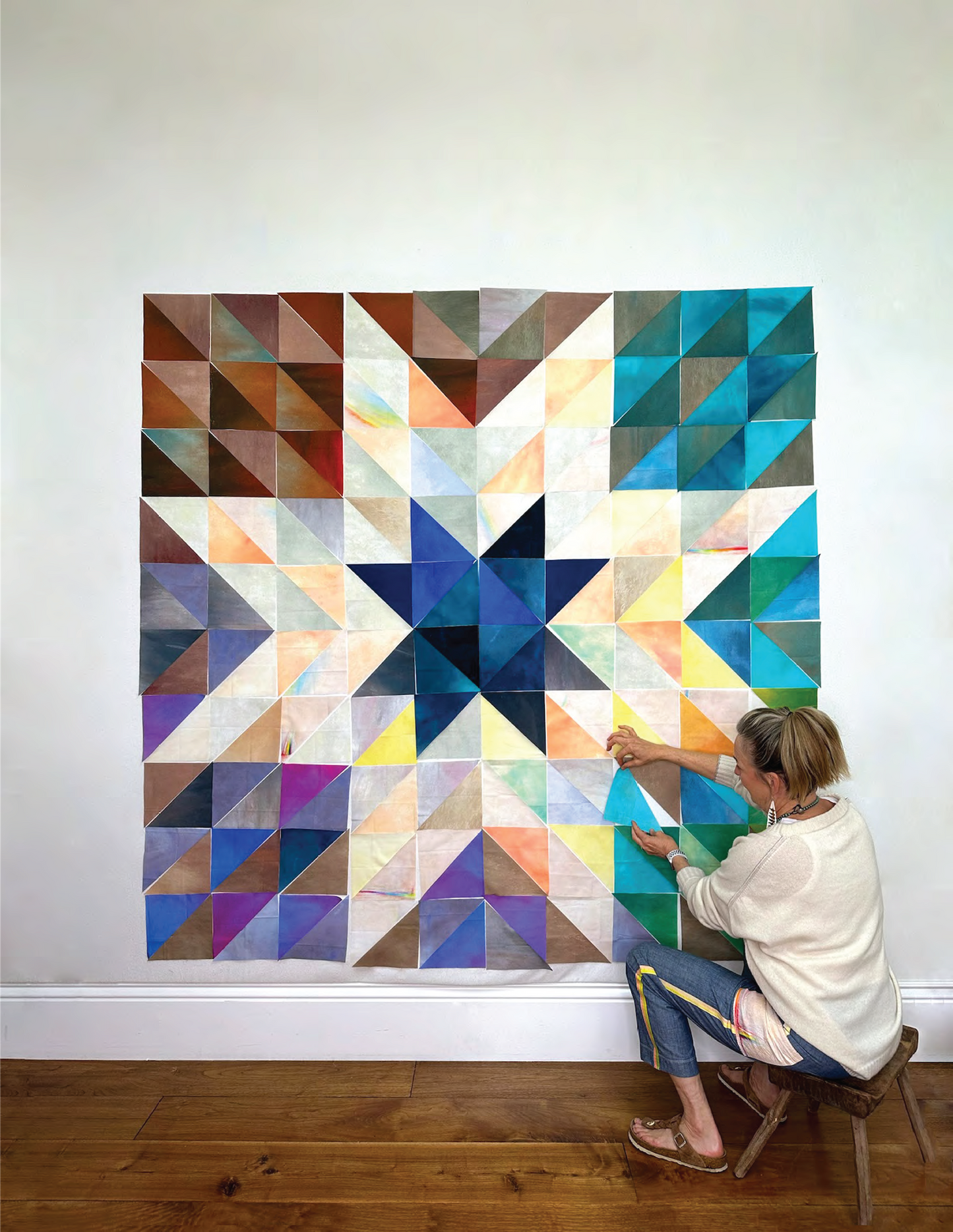 Grand Star Quilt Kit featuring Sky Ombre by Jennifer Sampou