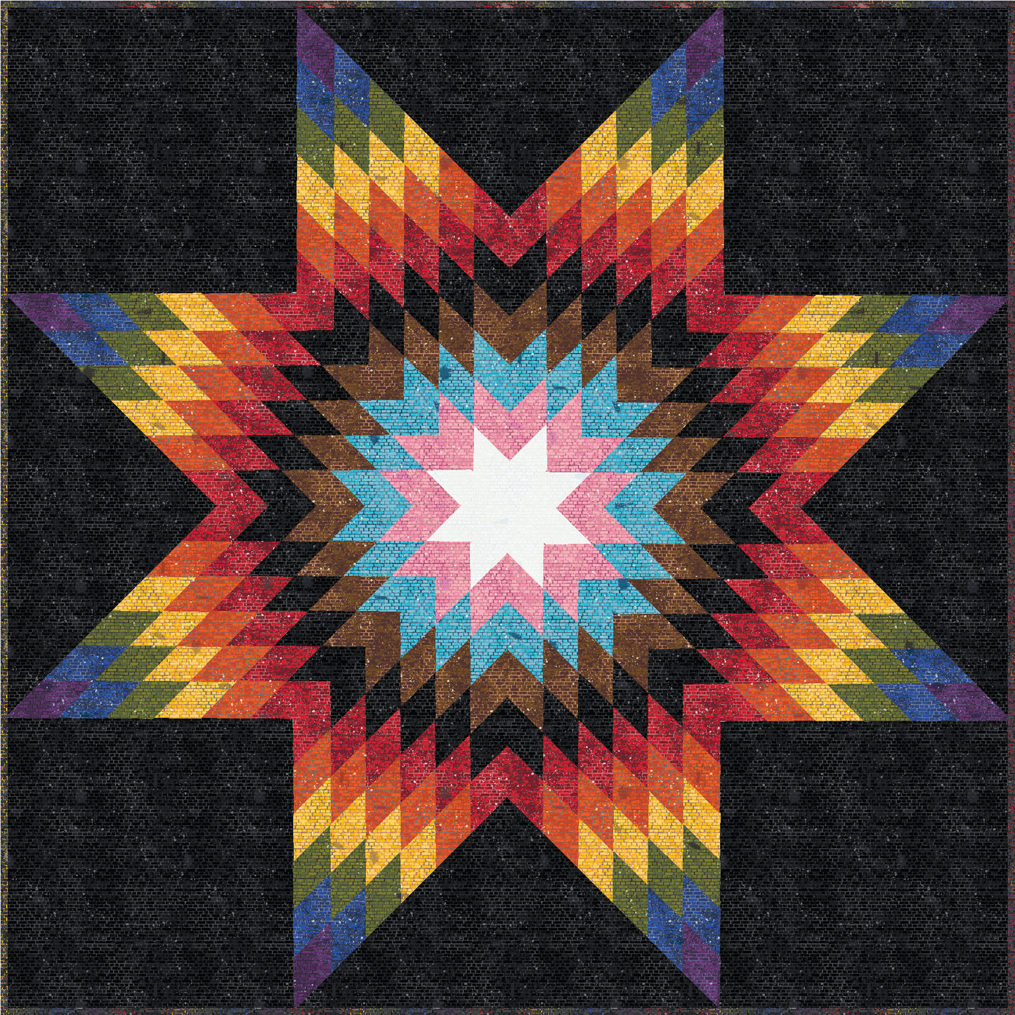 Kit de edredón Lone Star de 60" x 60" - Bandera del Orgullo del Progreso - Telas Love is Love - Mx Domestic