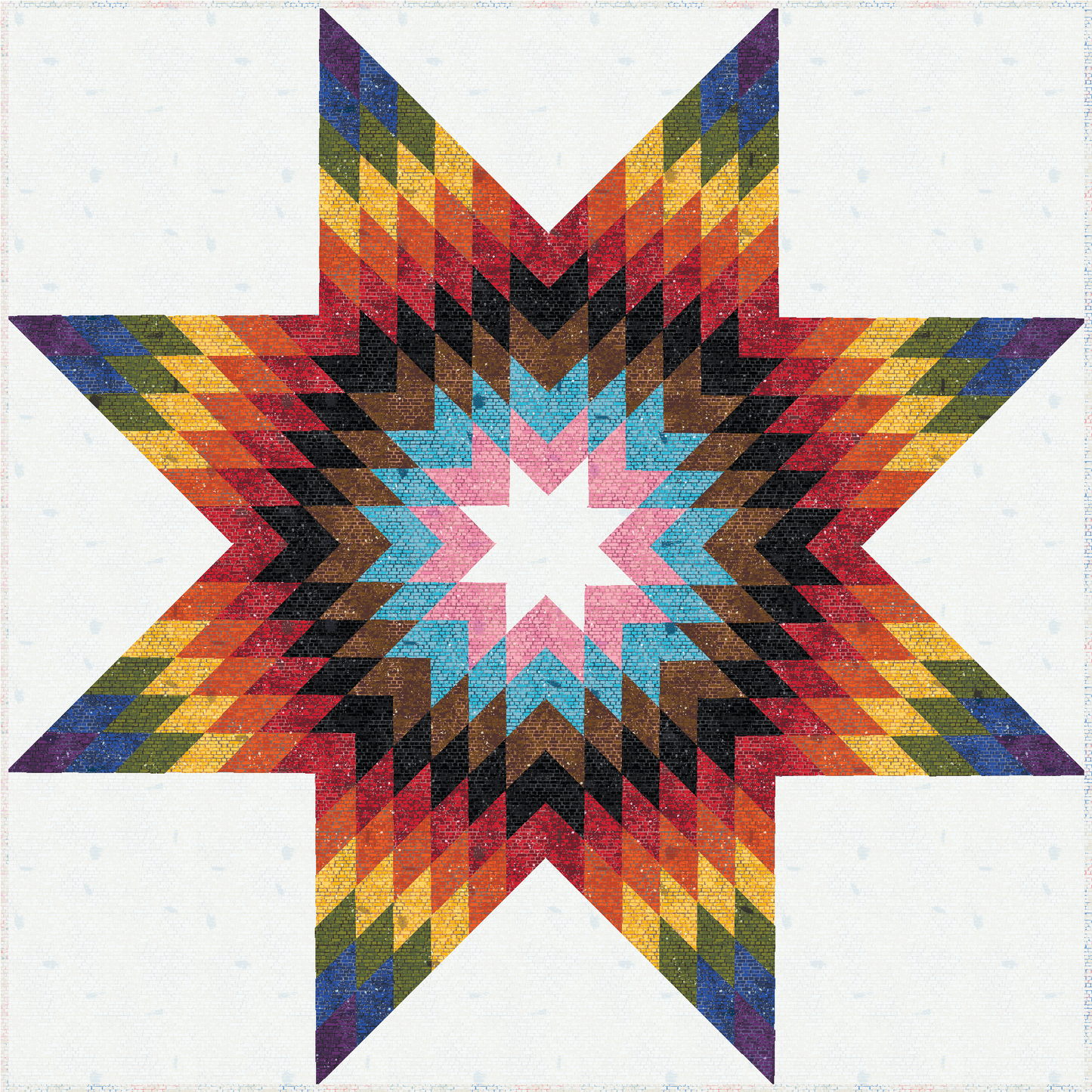 Kit de edredón Lone Star de 60" x 60" - Bandera del Orgullo del Progreso - Telas Love is Love - Mx Domestic