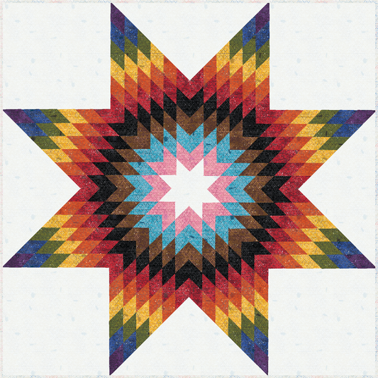 60" x 60" Lone Star Quilt Kit - Fortschritts-Pride-Flagge - Love is Love Fabrics - Mx Domestic