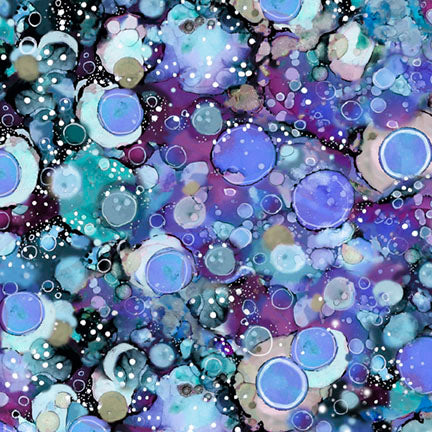 Tree of Life - Abstract Allover in Blue - by Sylvie Demers with P&B Textiles