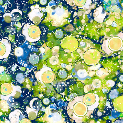 Tree of Life - Abstract Allover in Green - by Sylvie Demers with P&B Textiles