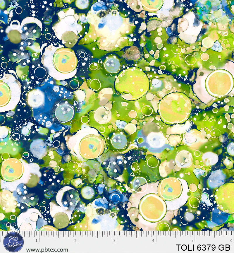 Tree of Life - Abstract Allover in Green - by Sylvie Demers with P&B Textiles