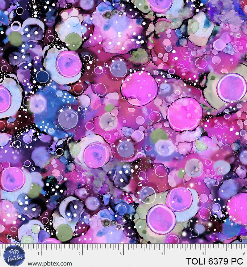 Tree of Life - Abstract Allover in Purple - by Sylvie Demers with P&B Textiles
